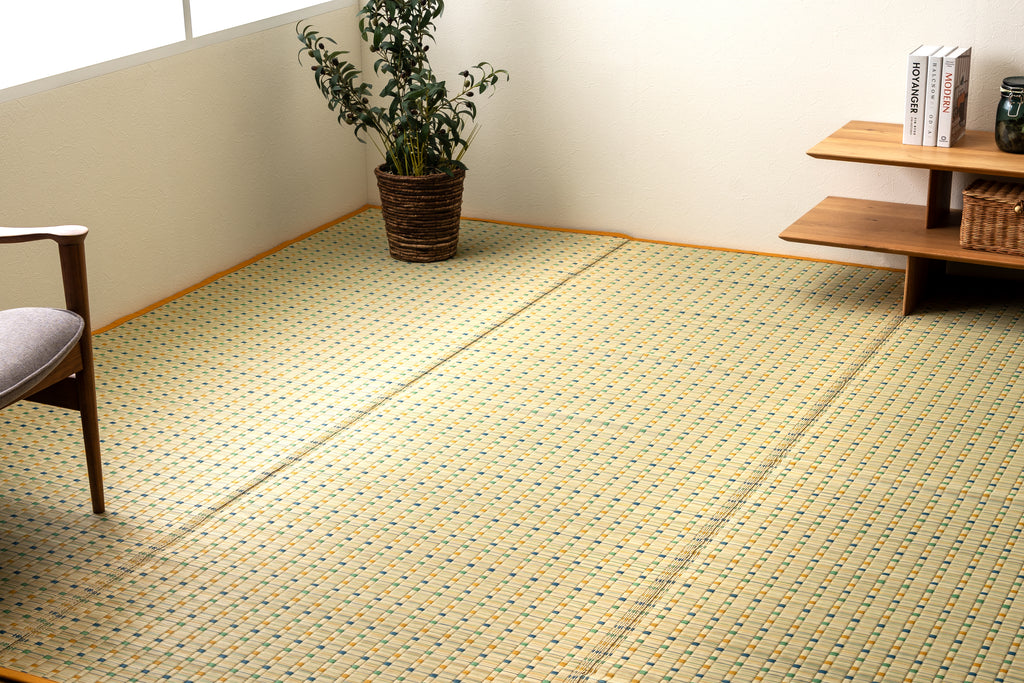 Japanese Igusa Tatami style rug "Konatsu" Kakegawa-Weave retro-modern