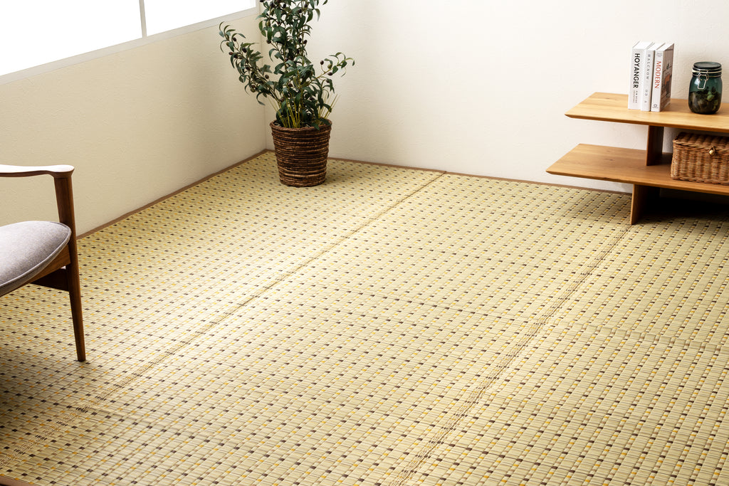 Japanese Igusa Tatami style rug "Konatsu" Kakegawa-Weave retro-modern