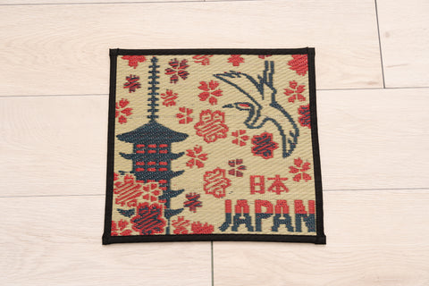 Japanese Igusa Tatami Mat Placemat "Goju" Japanese Shrine art 28×30cm