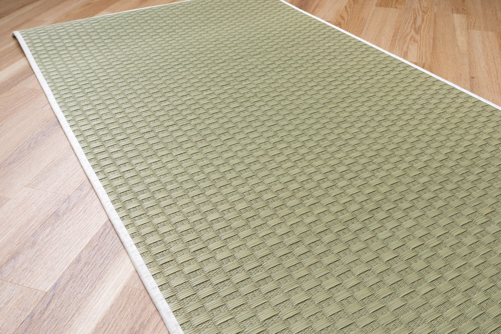 Japanese Natural Igusa Tatami Yoga & Meditation Mat "Edo" PVC non-slip backing 66×185 cm