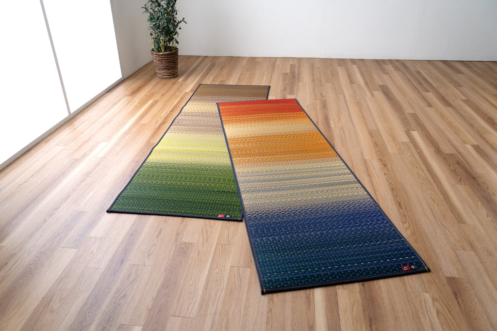Japanese Igusa Yoga Meditation Eco-Friendly Tatami Mat "Joy" 60 × 180 cm PVC backing