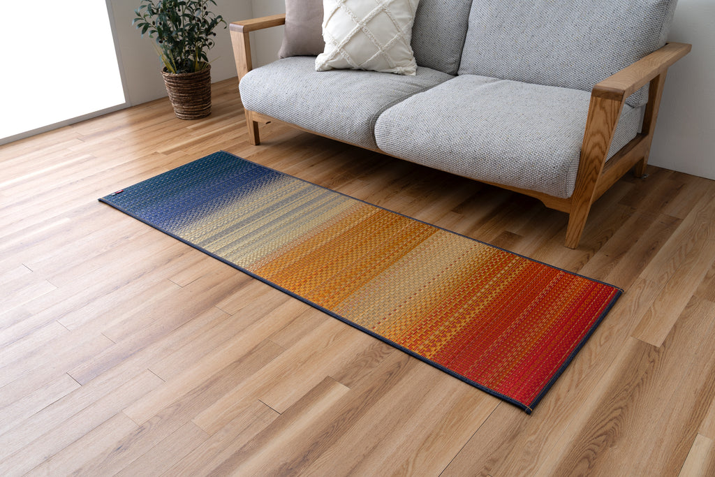 Japanese Igusa Yoga Meditation Eco-Friendly Tatami Mat "Joy" 60 × 180 cm PVC backing