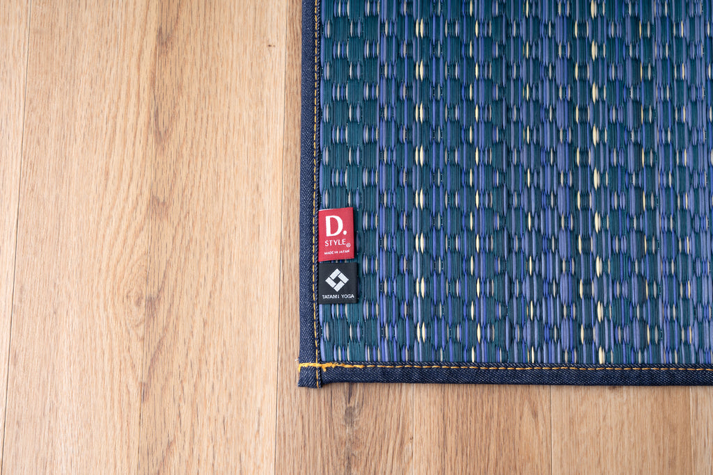 Japanese Igusa Yoga Meditation Eco-Friendly Tatami Mat "Joy" 60 × 180 cm PVC backing