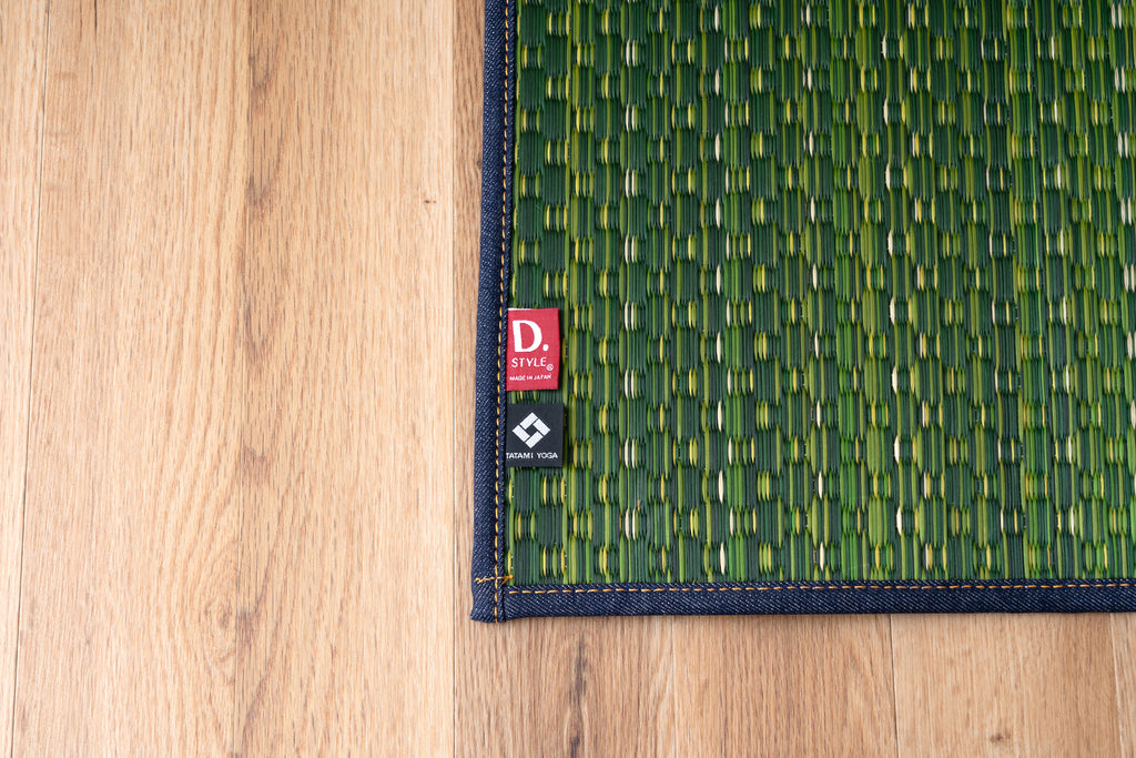 Japanese Igusa Yoga Meditation Eco-Friendly Tatami Mat "Joy" 60 × 180 cm PVC backing