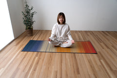 Japanese Igusa Yoga Meditation Eco-Friendly Tatami Mat "Joy" 60 × 180 cm PVC backing