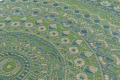 Japanese Natural Igusa Tatami Yoga Mat “Mandala” Nonslip TPE Backing 66 × 185 cm