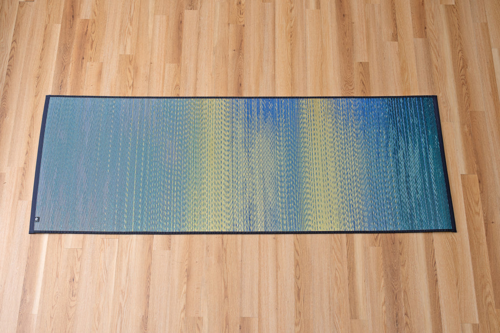 Japanese Natural Igusa Tatami Yoga Mat “Skysea” Nonslip TPE Backing 66 × 185 cm
