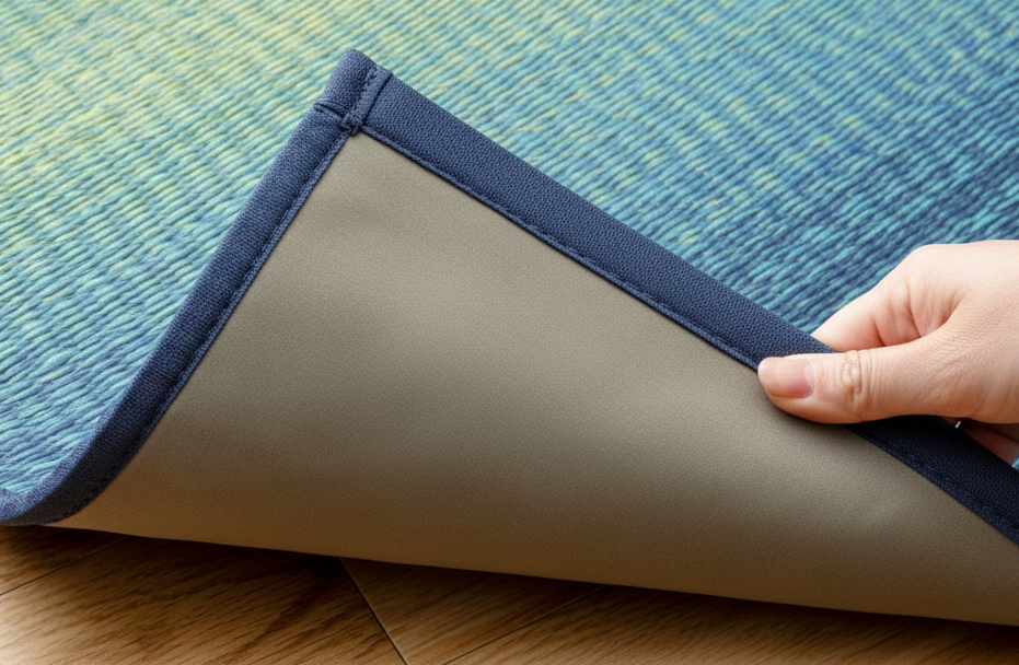 Japanese Natural Igusa Tatami Yoga Mat “Skysea” Nonslip TPE Backing 66 × 185 cm