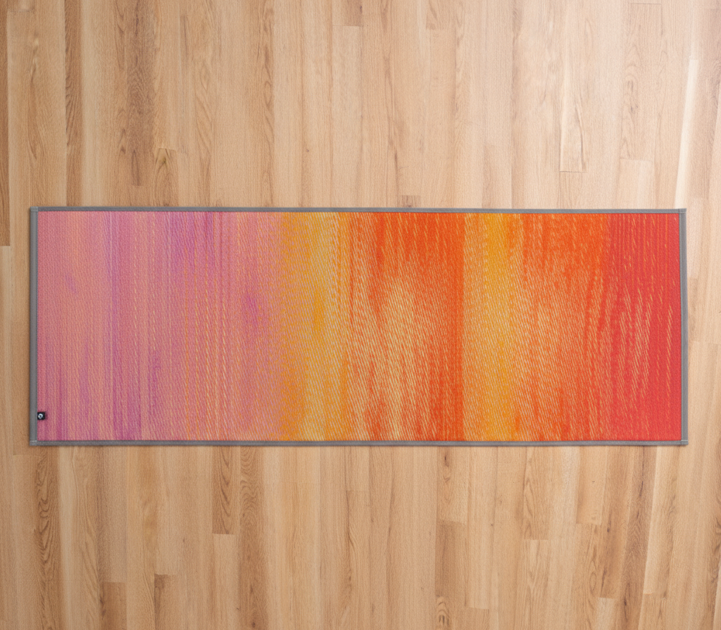 Japanese Natural Igusa Tatami Yoga Mat “Skysea” Nonslip TPE Backing 66 × 185 cm