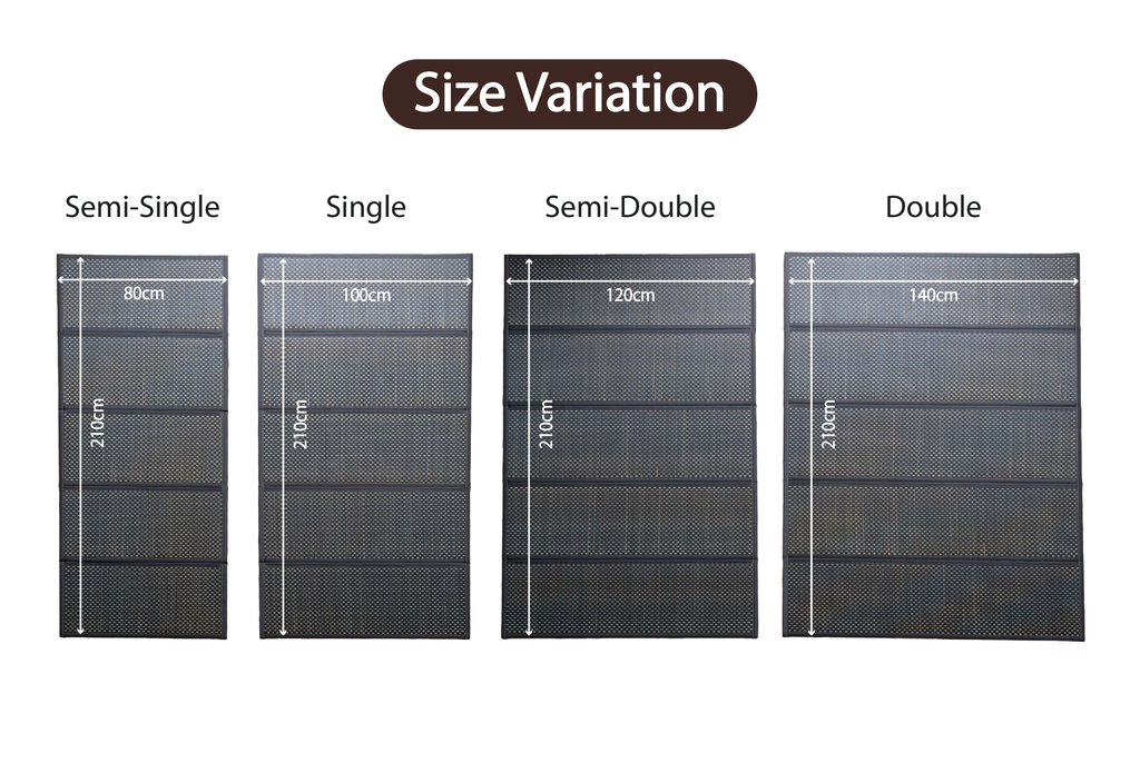 Japanese Igusa Five-Panel Tatami Mat "Flare" – Lightweight Compact Storage