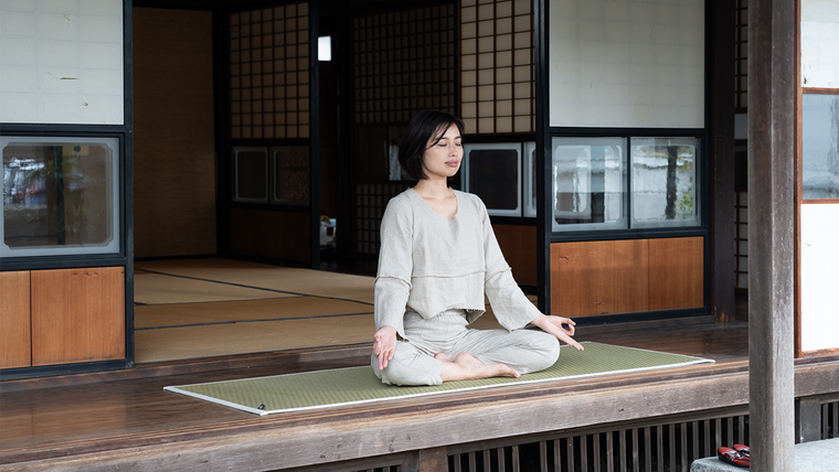 Japanese Natural Tatami Yoga Mat-Natural