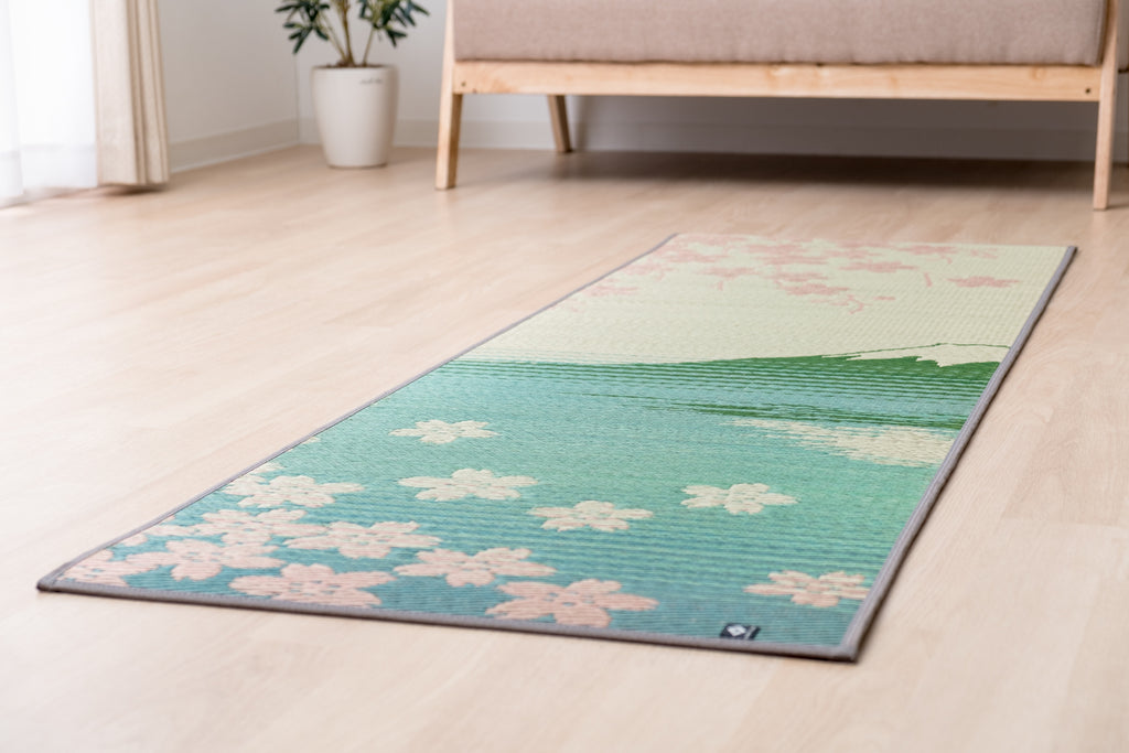 Japanese Natural Tatami Yoga Mat - Sakura-Fuji -  Tatami Yoga Mat - IKEHIKO JAPAN