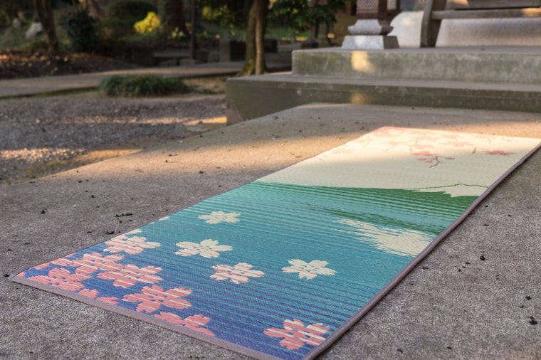 Japanese Natural Tatami Yoga Mat - Sakura-Fuji -  Tatami Yoga Mat - IKEHIKO JAPAN